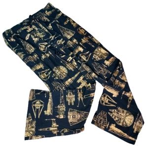 Star Wars Lucas Films lounge pants, Men's size XL, black and gold